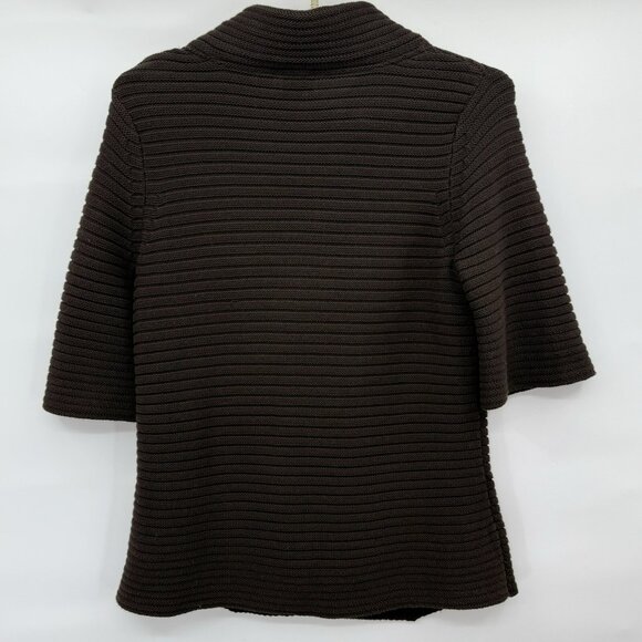 Tribal Brown Cardigan Sweater Jacket Swing 3/4 Sleeve 3 Button Large Cabincore - Picture 2 of 6